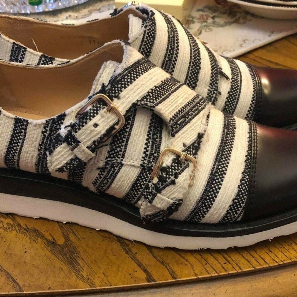 UNWORN Angela Scott Sterling Wedge Monk Strap sz.9 - Picture 4 of 5